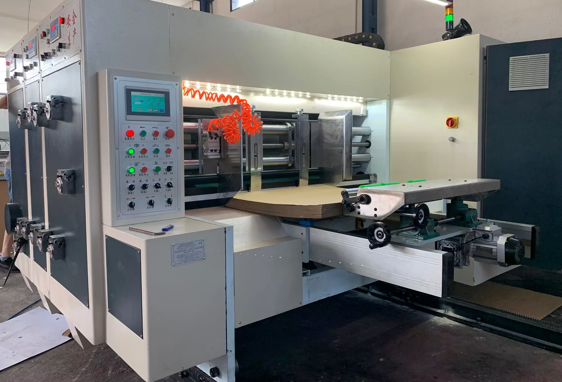 Production line in a manufacturing facility