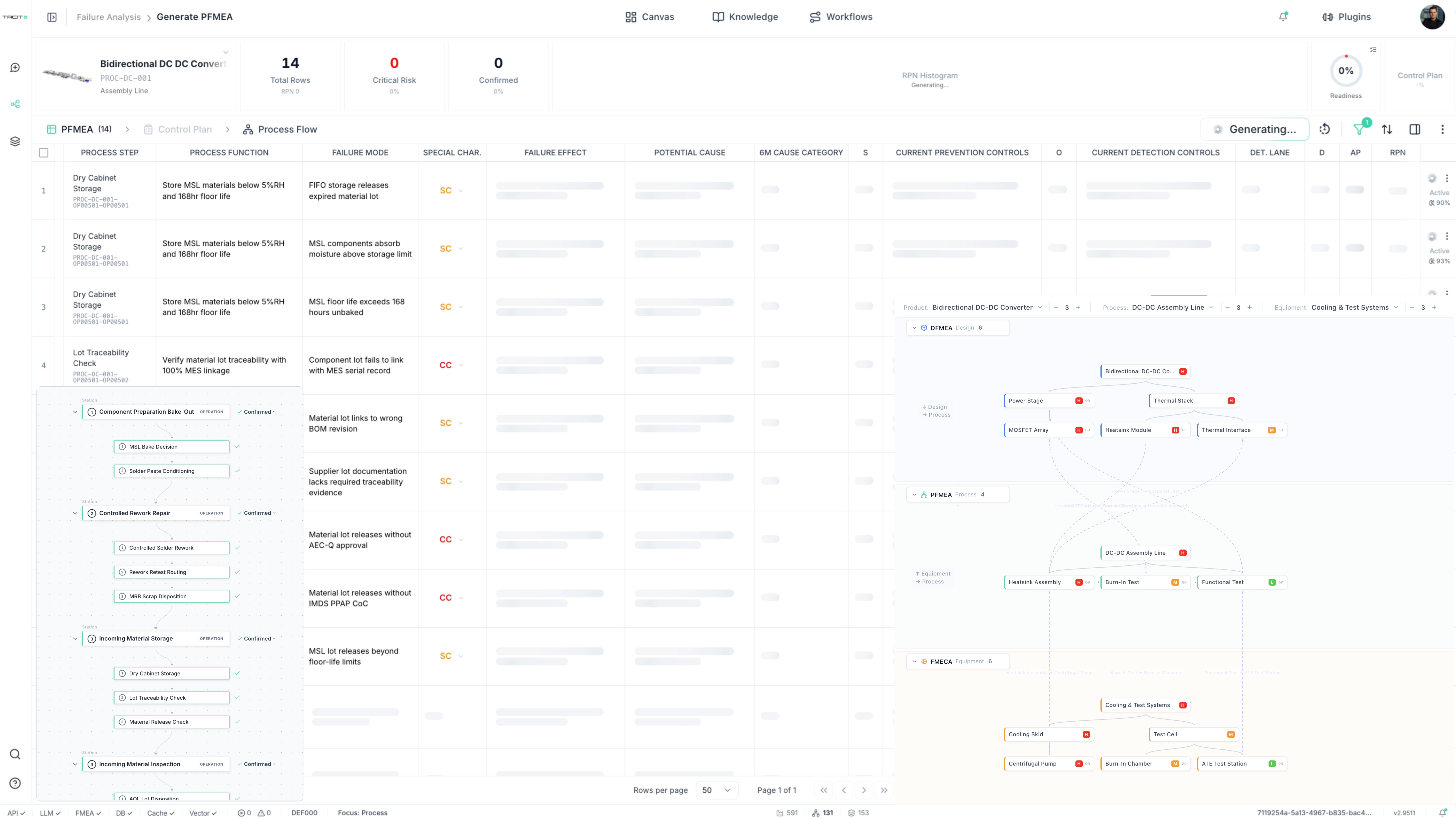 TacitAI Design Engineer — DFMEA workspace